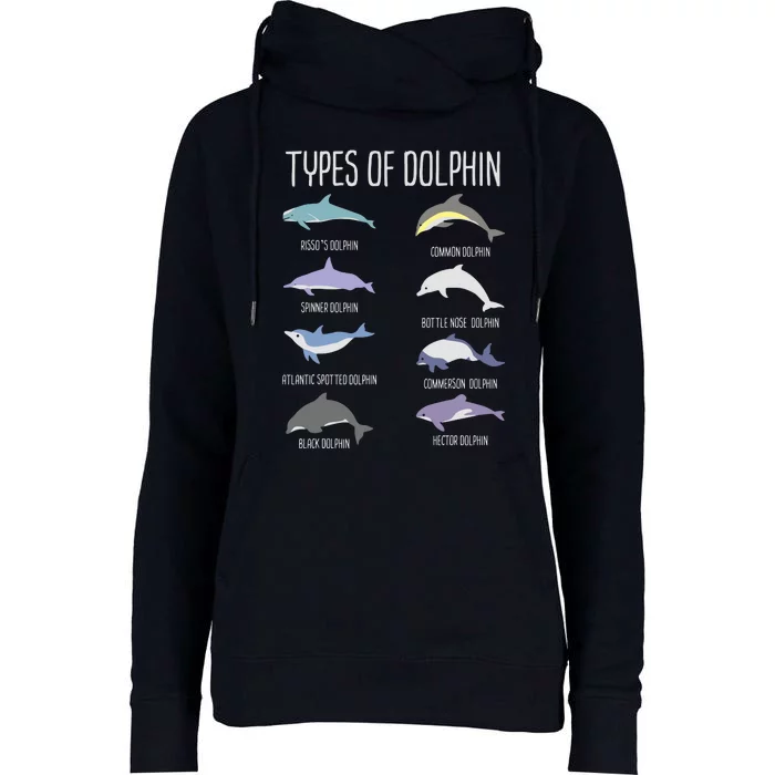 Types Of Dolphin Womens Funnel Neck Pullover Hood