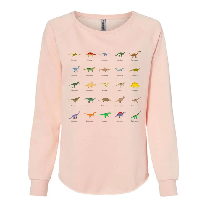 Types Of Dinosaurs For And Womens California Wash Sweatshirt