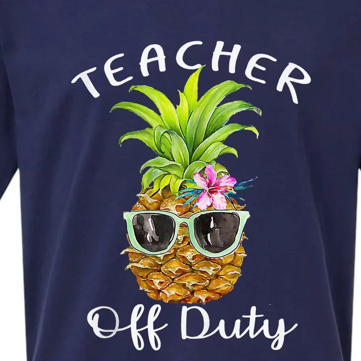 Teacher Off Duty End Of School Sueded Cloud Jersey T-Shirt