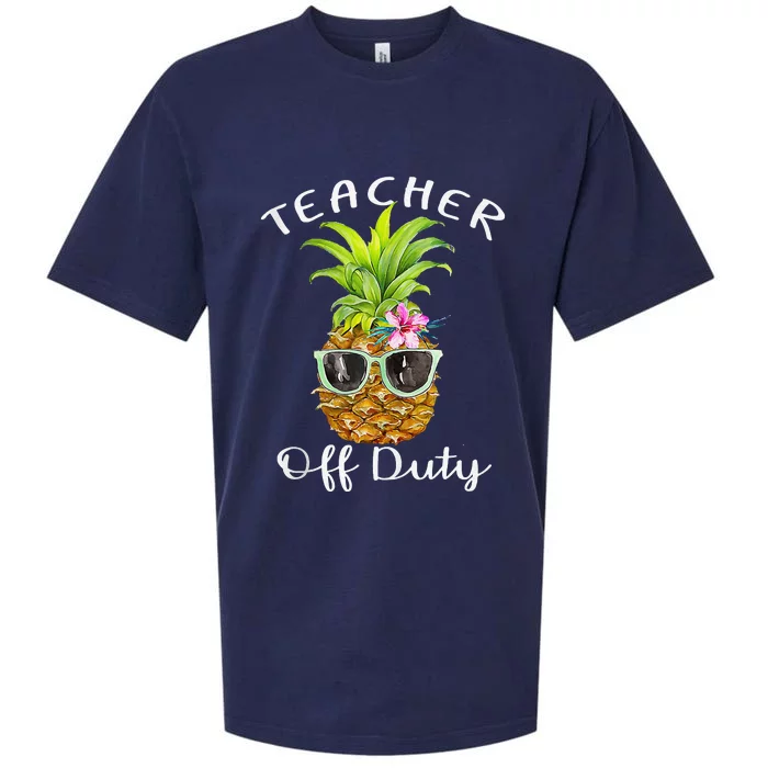 Teacher Off Duty End Of School Sueded Cloud Jersey T-Shirt