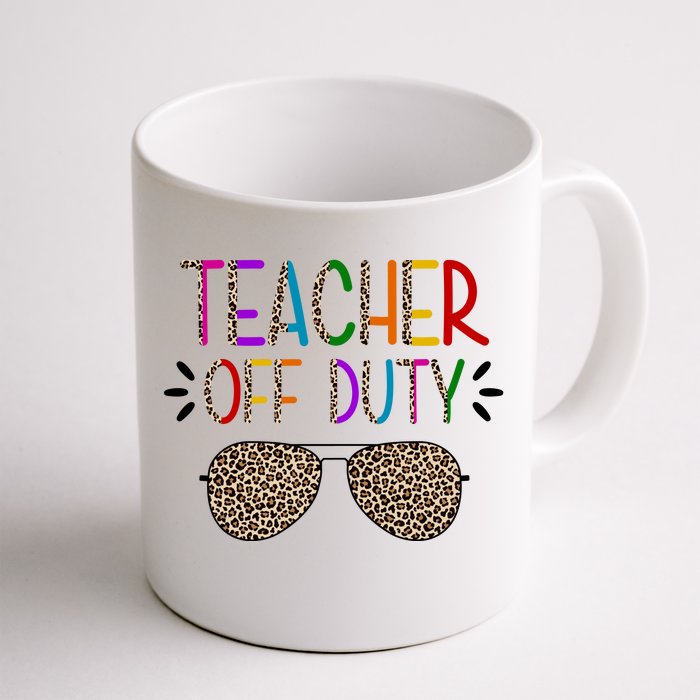 Teacher Off Duty Summer Break Cheetah Front & Back Coffee Mug