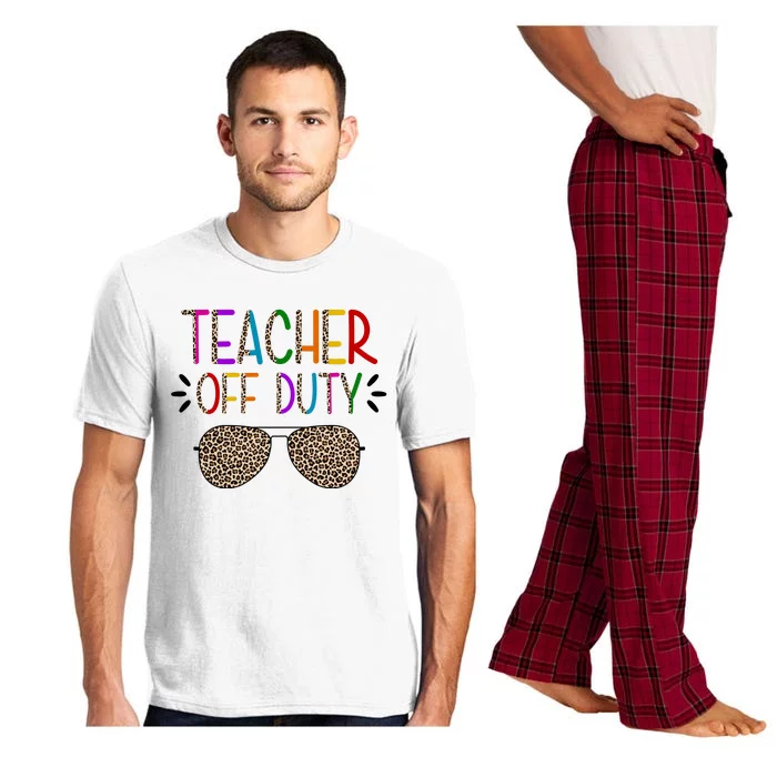 Teacher Off Duty Summer Break Cheetah Pajama Set