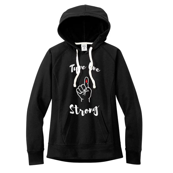 Type One Diabetes Strong For Mom And Dad Cute Gift Women's Fleece Hoodie