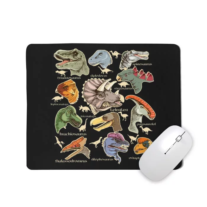 Types Of Dinosaurs Archaeologists Paleontologist Adult Men Mousepad