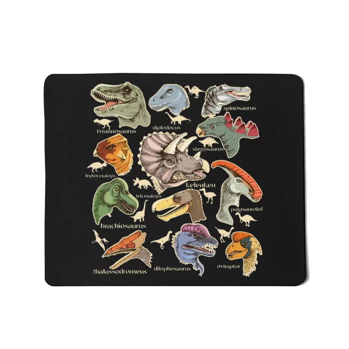 Types Of Dinosaurs Archaeologists Paleontologist Adult Men Mousepad