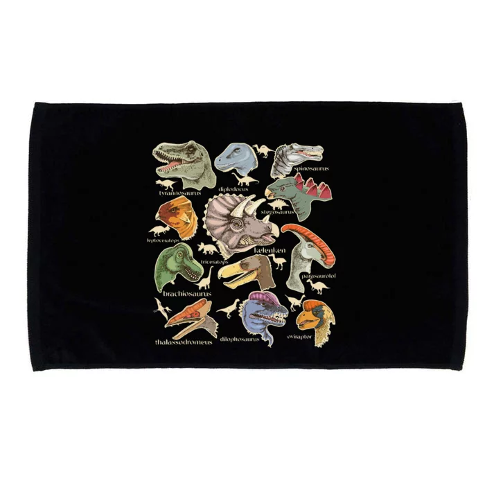 Types Of Dinosaurs Archaeologists Paleontologist Adult Men Microfiber Hand Towel