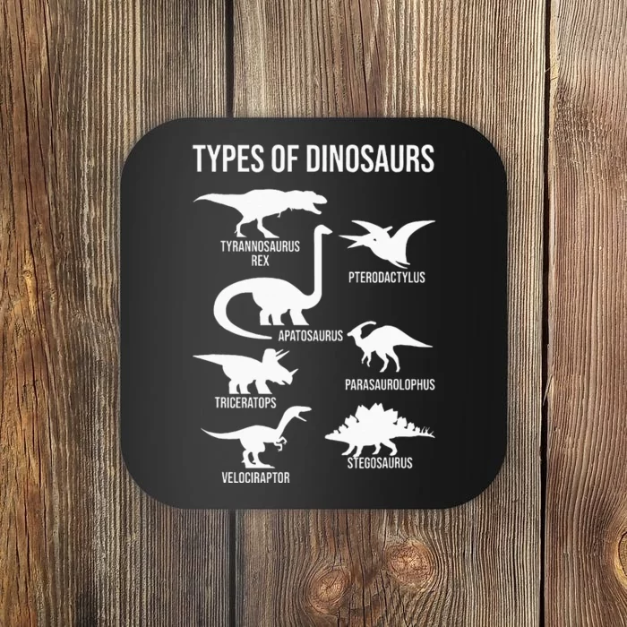 Types Of Dinosaurs Dinosaur Lover Coaster