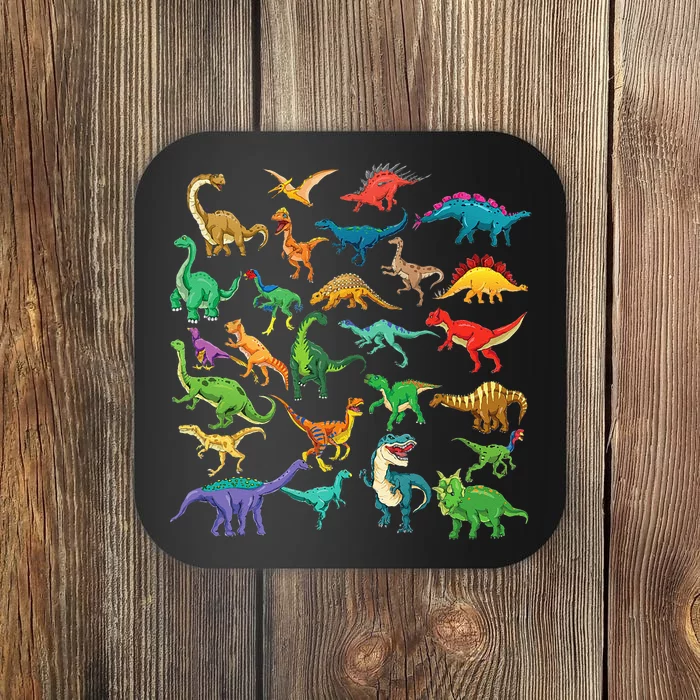 Types Of Dinosaurs Graphics Dino Identification Coaster