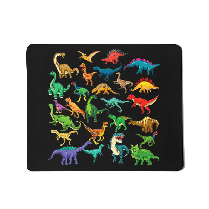 Types Of Dinosaurs Graphics Dino Identification Mousepad