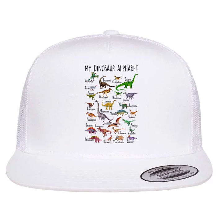 Types Of Dinosaurs Alphabet A Z Abc Dino Identification Flat Bill Trucker Hat