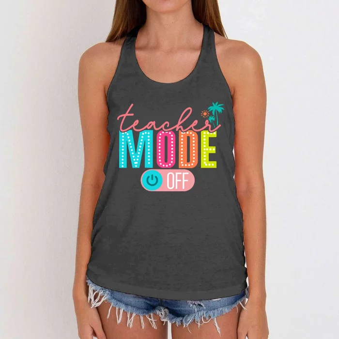 Teacher Off Duty Teacher Mode Off Women's Knotted Racerback Tank