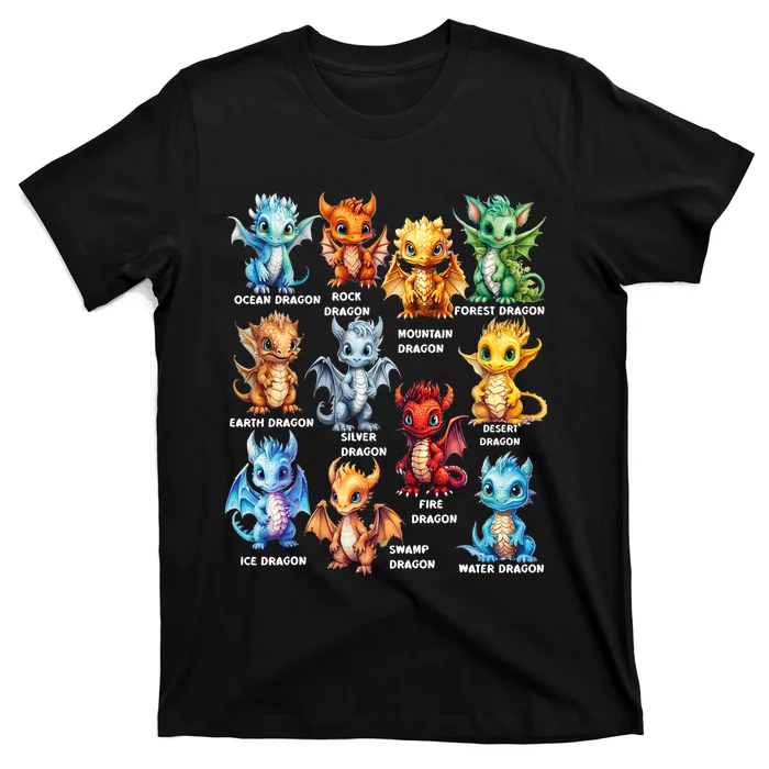 Types Of Dragons Cool Dragon T-Shirt