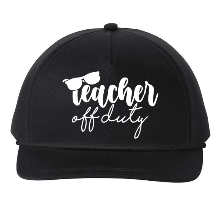 Teacher Off Duty Summer Break Snapback Five-Panel Rope Hat