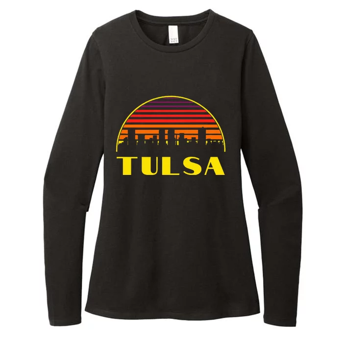 Tulsa Oklahoma Downtown Skyline Womens CVC Long Sleeve Shirt