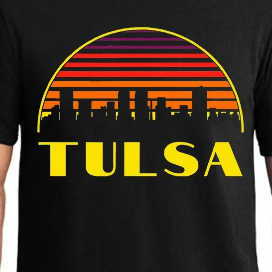 Tulsa Oklahoma Downtown Skyline Pajama Set