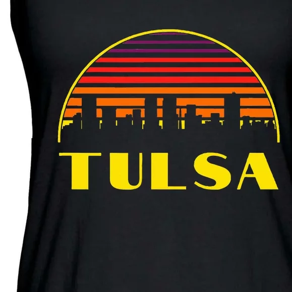 Tulsa Oklahoma Downtown Skyline Ladies Essential Flowy Tank