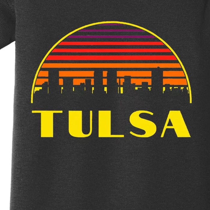 Tulsa Oklahoma Downtown Skyline Baby Bodysuit