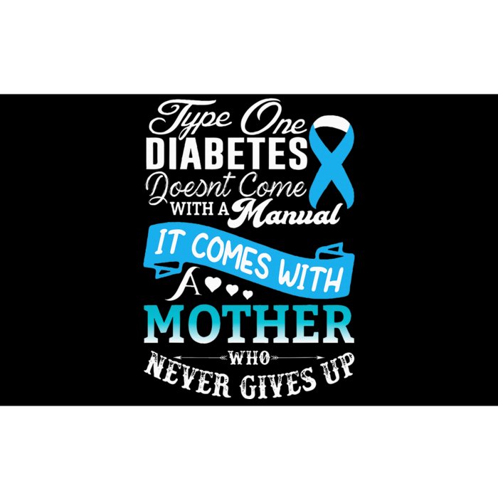 Type One Diabetes For Mother Blue Ribbon Diabetic T1D Mom Bumper Sticker