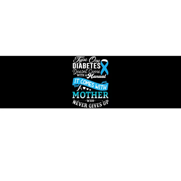 Type One Diabetes For Mother Blue Ribbon Diabetic T1D Mom Bumper Sticker