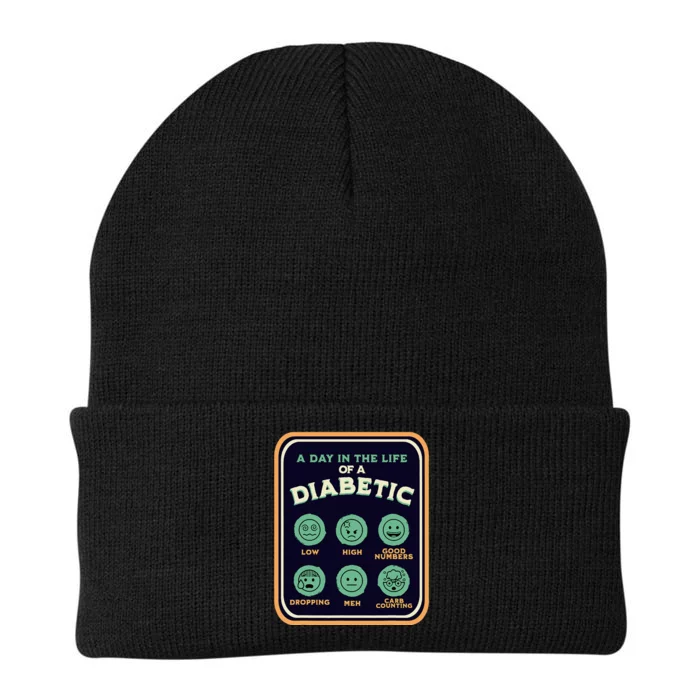 Type One Diabetes A Day As A Diabetic Funny T1D Awareness Knit Cap Winter Beanie