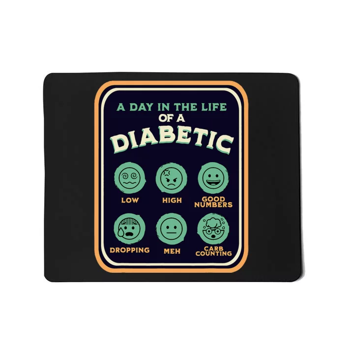 Type One Diabetes A Day As A Diabetic Funny T1D Awareness Mousepad