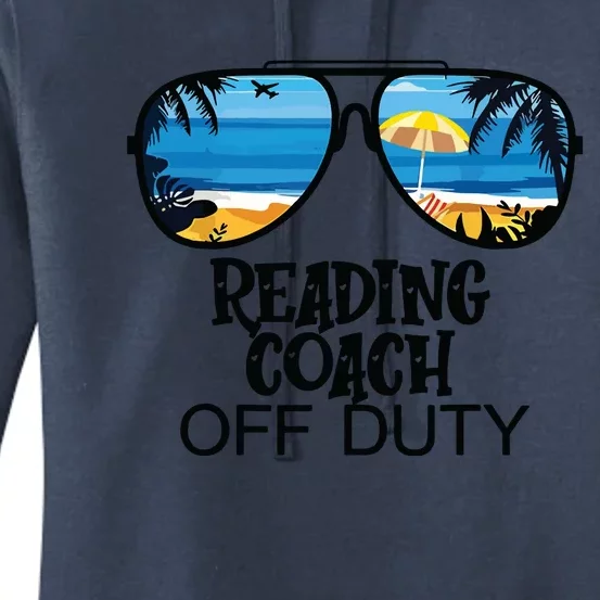 Teacher Off Duty Hello Summer Reading Coach Glasses Hawaii Women's Pullover Hoodie