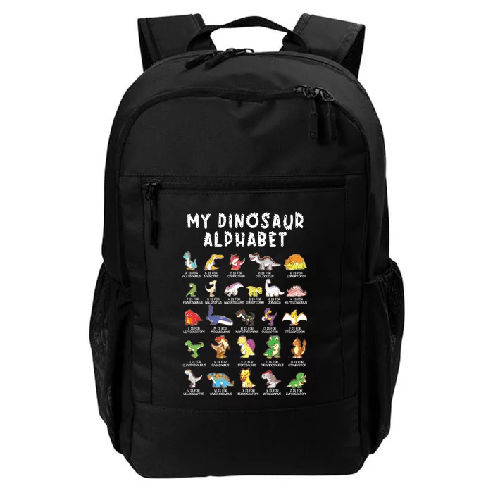 Types Of Dinosaurs Alphabet Dino Identification Daily Commute Backpack