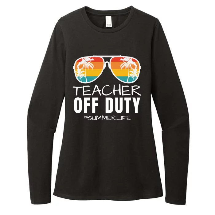 Teacher Off Duty, Last Day Of School, Funny Teacher Summer, Summer Life Womens CVC Long Sleeve Shirt