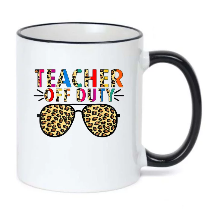 Teacher Off Duty Leopard Happy Last Day Of School Summer Black Color Changing Mug