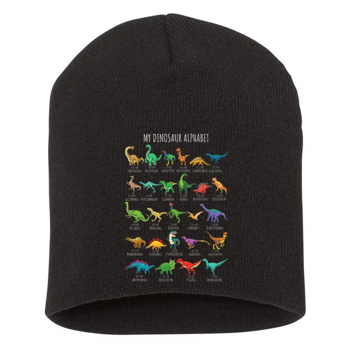 Types Of Dinosaurs Alphabet Az Abc Dino Identification Short Acrylic Beanie