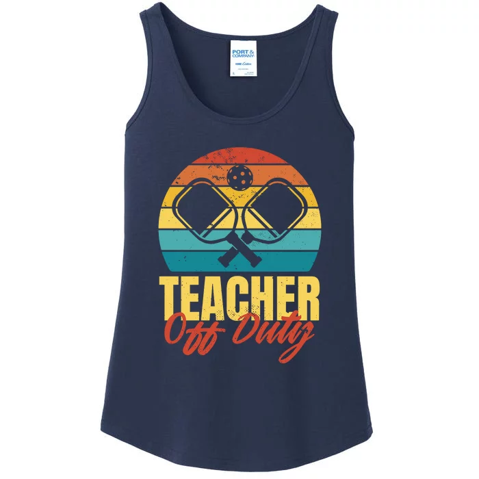 Teacher Off Duty Pickleball Ladies Essential Tank