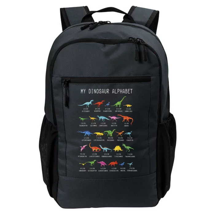 Types Of Dinosaurs Alphabet Dino Identification Daily Commute Backpack