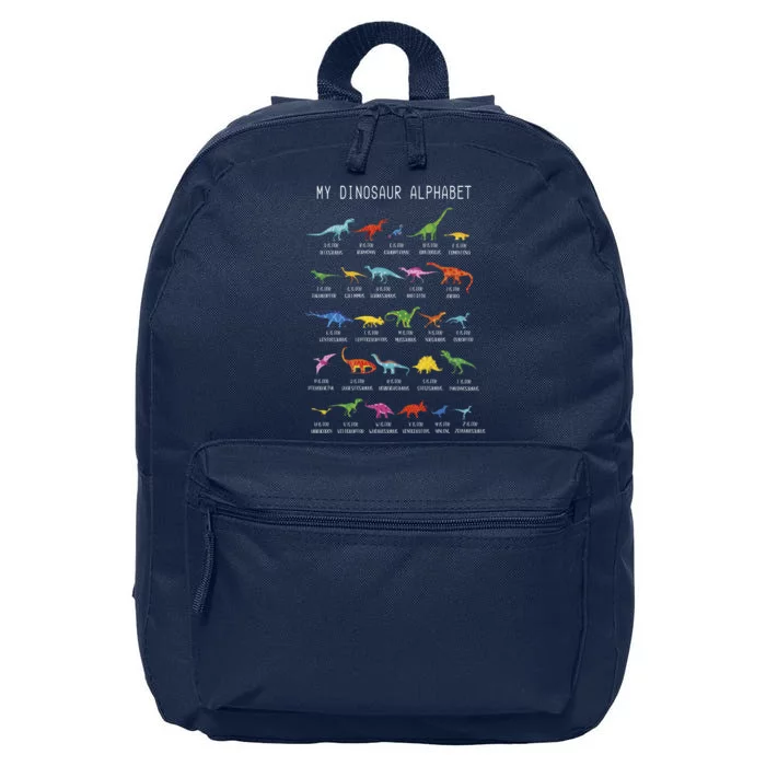 Types Of Dinosaurs Alphabet Dino Identification 16 in Basic Backpack