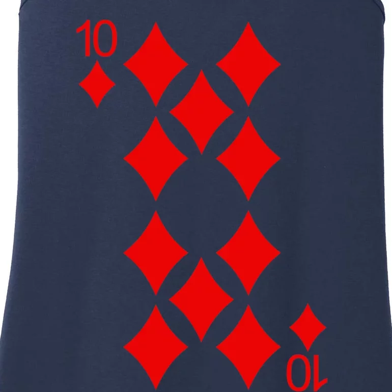 Ten Of Diamonds Playing Cards Poker Ladies Essential Tank