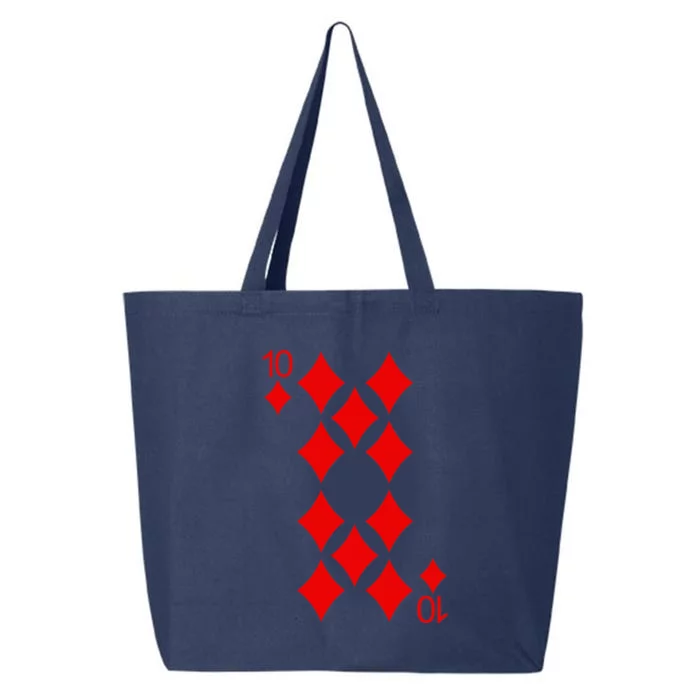 Ten Of Diamonds Playing Cards Poker 25L Jumbo Tote