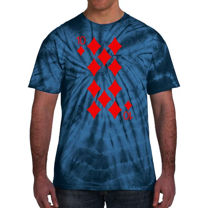 Ten Of Diamonds Playing Cards Poker Tie-Dye T-Shirt