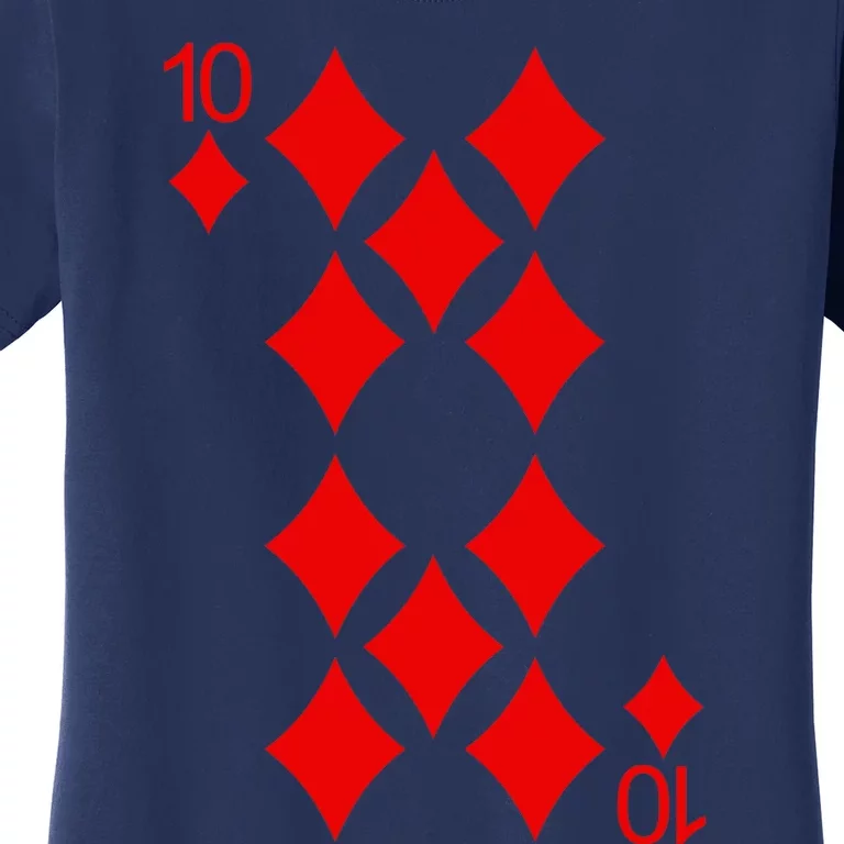 Ten Of Diamonds Playing Cards Poker Women's T-Shirt