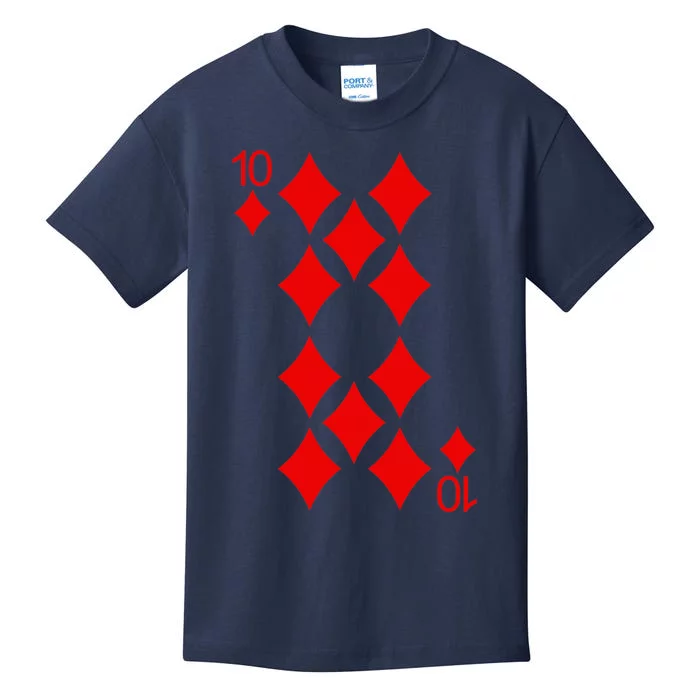 Ten Of Diamonds Playing Cards Poker Kids T-Shirt