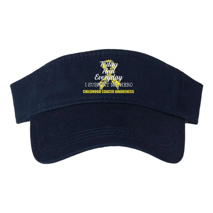 Today Everyday I Support My Hero Childhood Cancer Valucap Bio-Washed Visor