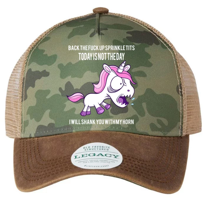 Today Is Not The Day Shank You Unicorn Horn Legacy Tie Dye Trucker Hat