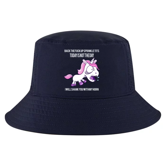 Today Is Not The Day Shank You Unicorn Horn Cool Comfort Performance Bucket Hat