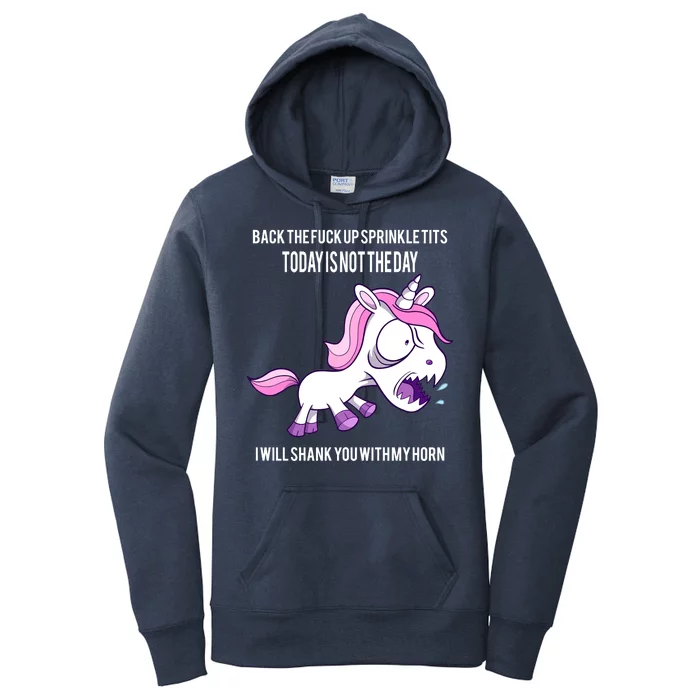 Today Is Not The Day Shank You Unicorn Horn Women's Pullover Hoodie