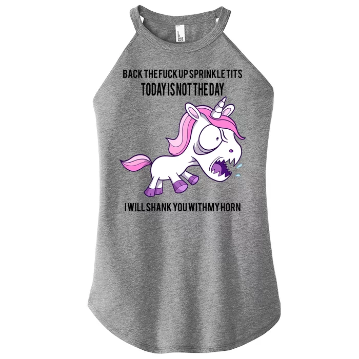 Today Is Not The Day Shank You Unicorn Horn Women’s Perfect Tri Rocker Tank