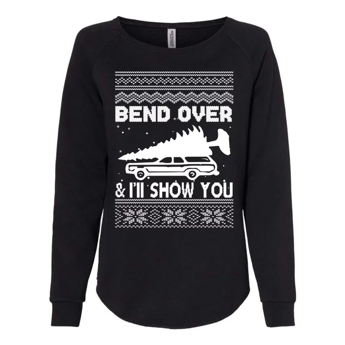 Todd Margo Couples Ugly Christmas Vacation I'll Show You Womens California Wash Sweatshirt