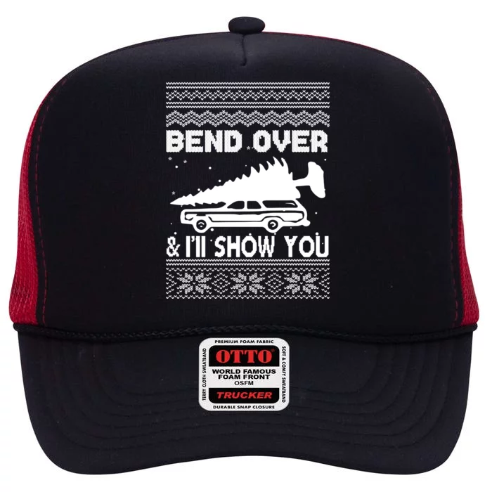 Todd Margo Couples Ugly Christmas Vacation I'll Show You High Crown Mesh Trucker Hat