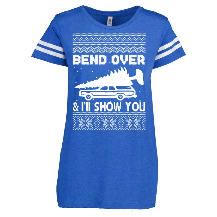 Todd Margo Couples Ugly Christmas Vacation I'll Show You Enza Ladies Jersey Football T-Shirt