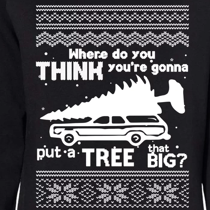 Todd Margo Couples Ugly Christmas Vacation Tree Womens California Wash Sweatshirt