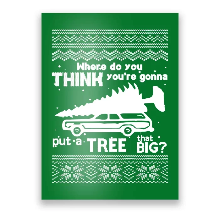 Todd Margo Couples Ugly Christmas Vacation Tree Poster