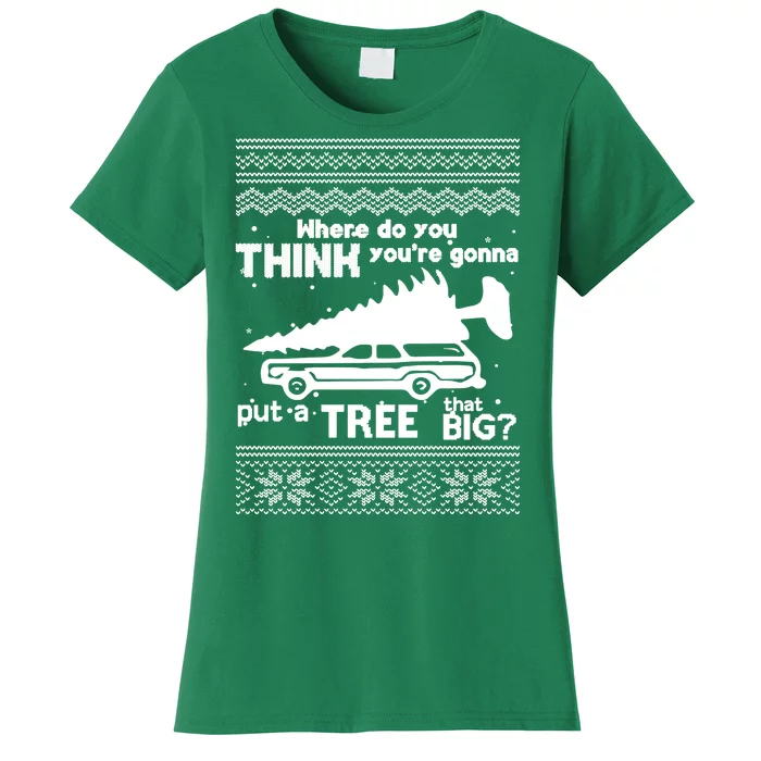 Todd Margo Couples Ugly Christmas Vacation Tree Women's T-Shirt