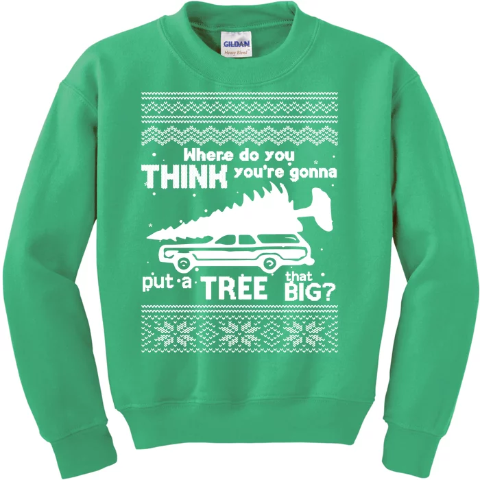 Todd Margo Couples Ugly Christmas Vacation Tree Kids Sweatshirt